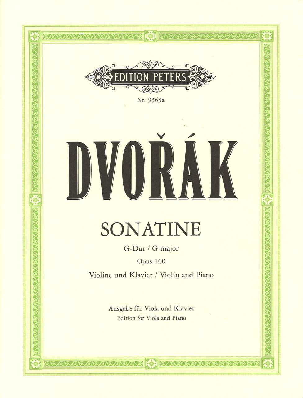 Dvorak, Sonatine op. 100(Gurgel/Dallmann (Peters)
