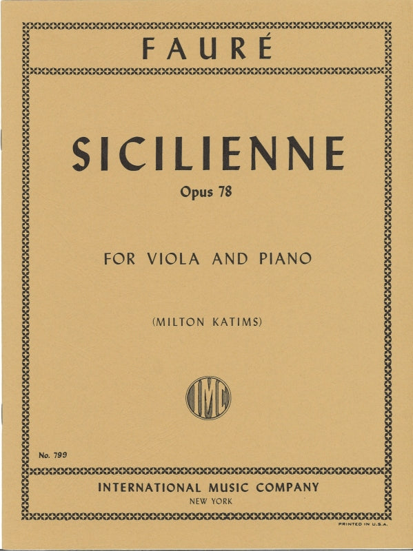 Faure, Sicilienne op. 78 (IMC)