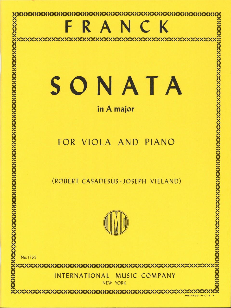 Franck, Sonata in A (Vieland) (IMC)
