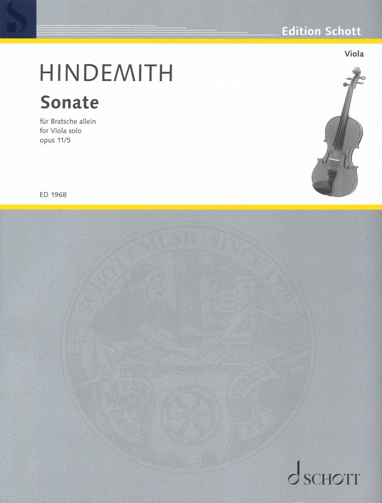Hindemith, Sonata op. 11/5 (Va Solo) (Schott)