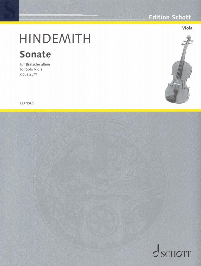 Hindemith, Sonata op. 25/1 (Va Solo) (Schott)
