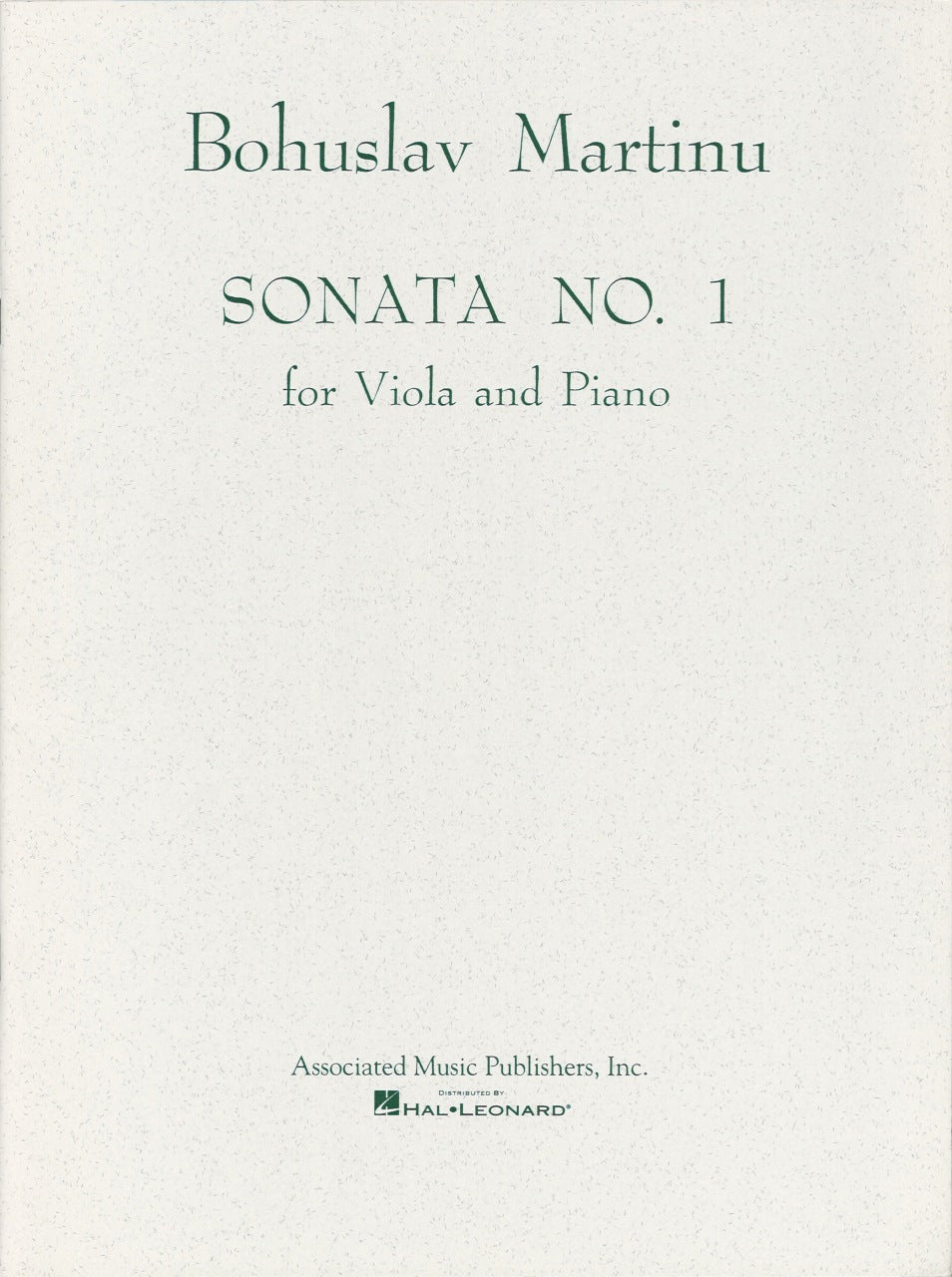 Martinu, Sonata No. 1 (AMP)