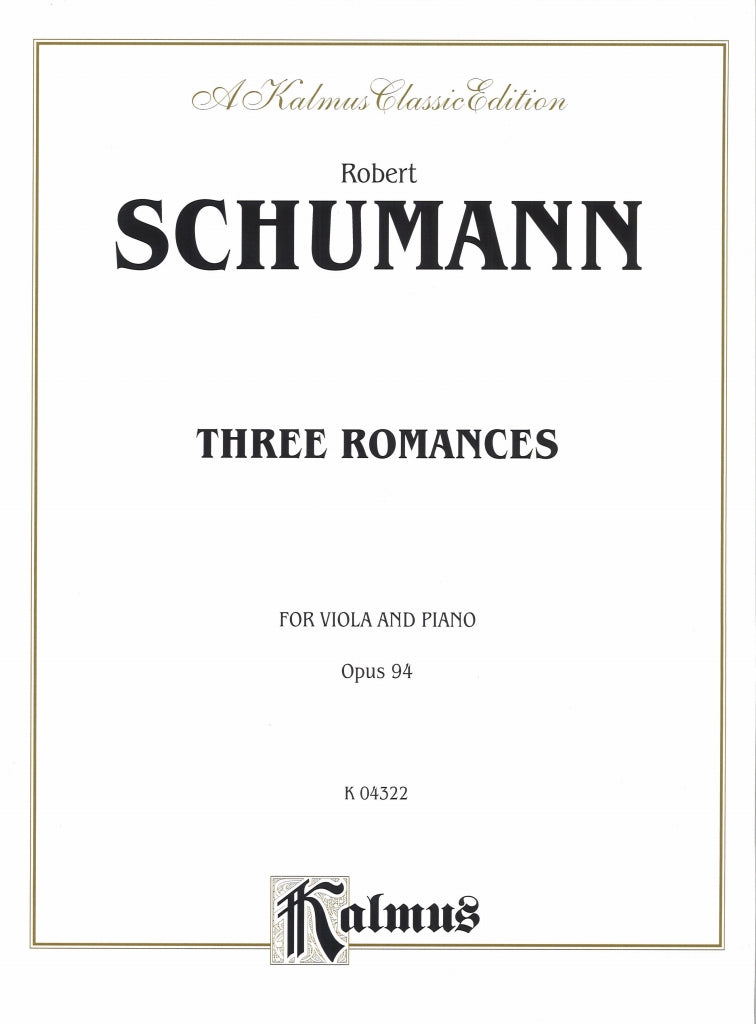 Schumann, 3 Romances op. 94 (Kalmus/Alfred)