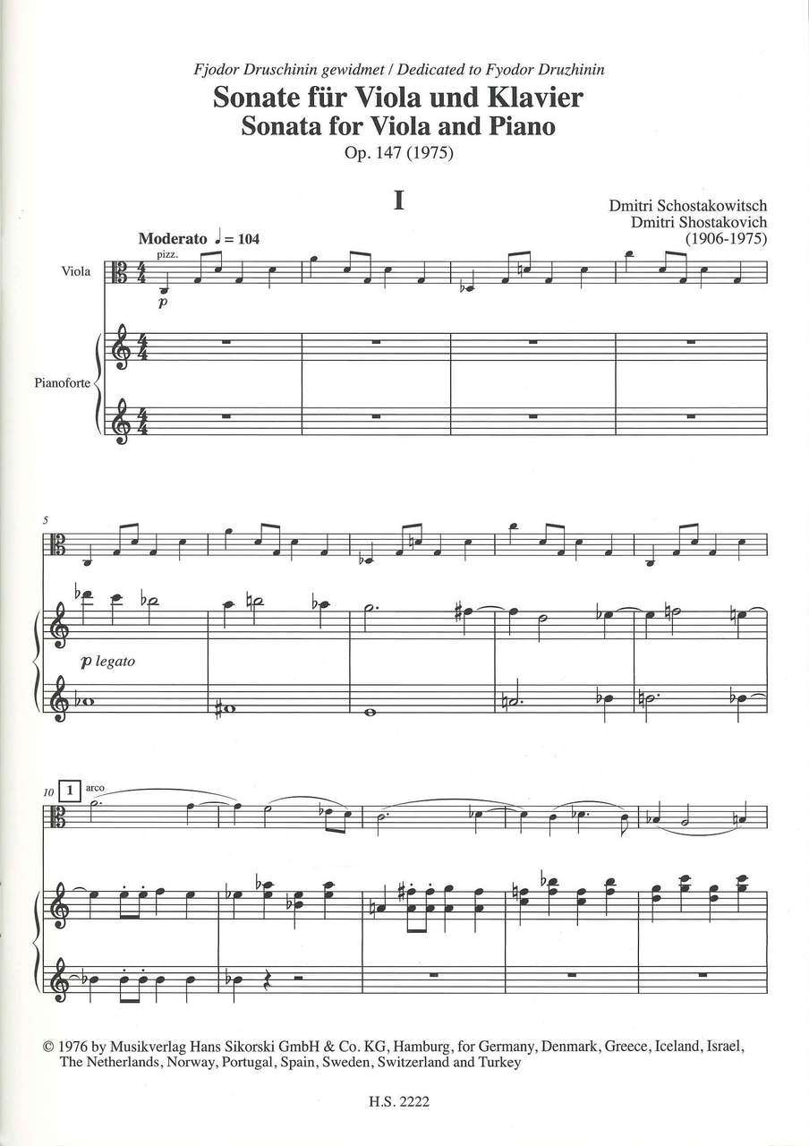 Shostakovich, Sonate op. 147 (Sikorski)