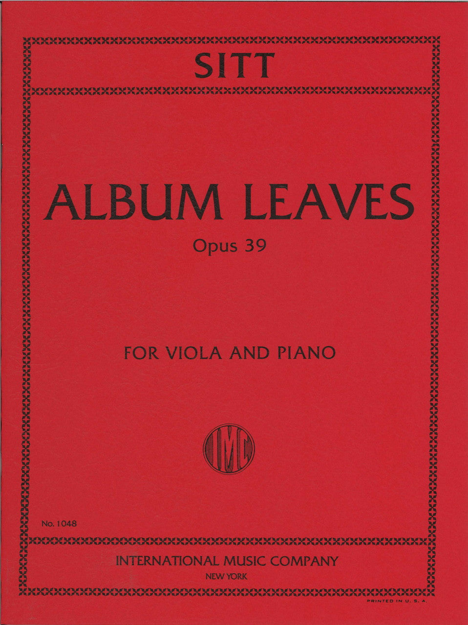 Sitt, Album Leaves op. 39 (IMC)