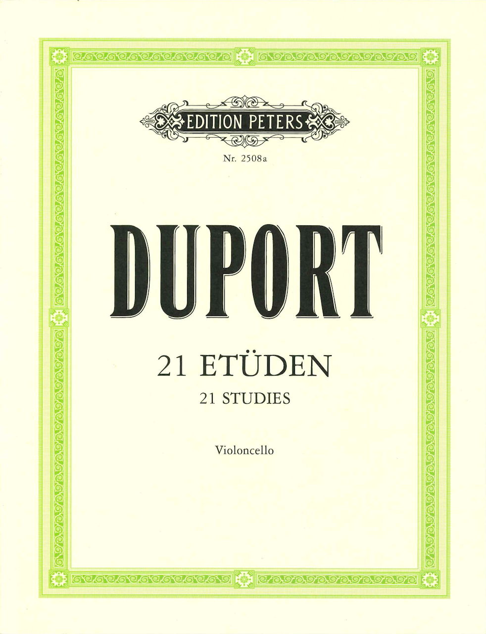 Duport, 21 Studies (Grutzmacher/Schulz) (Peters)