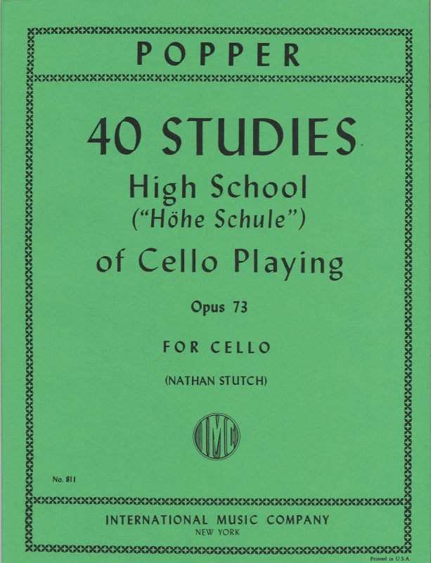 Popper, High School Cello Playing op. 73 (IMC)
