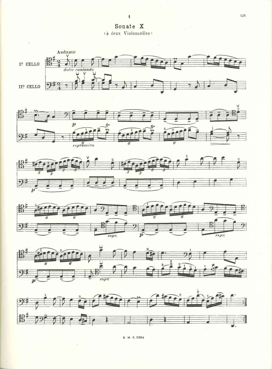 Barriere, 12 Sonates, 2 (Vc,Pf; 2Vc) (Salabert)