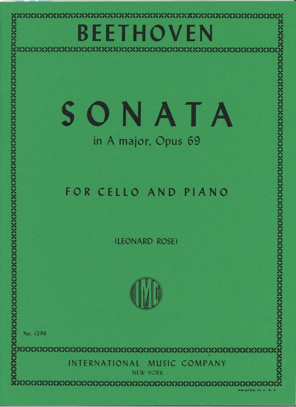Beethoven, Sonata op. 69 in A (Rose) (IMC)