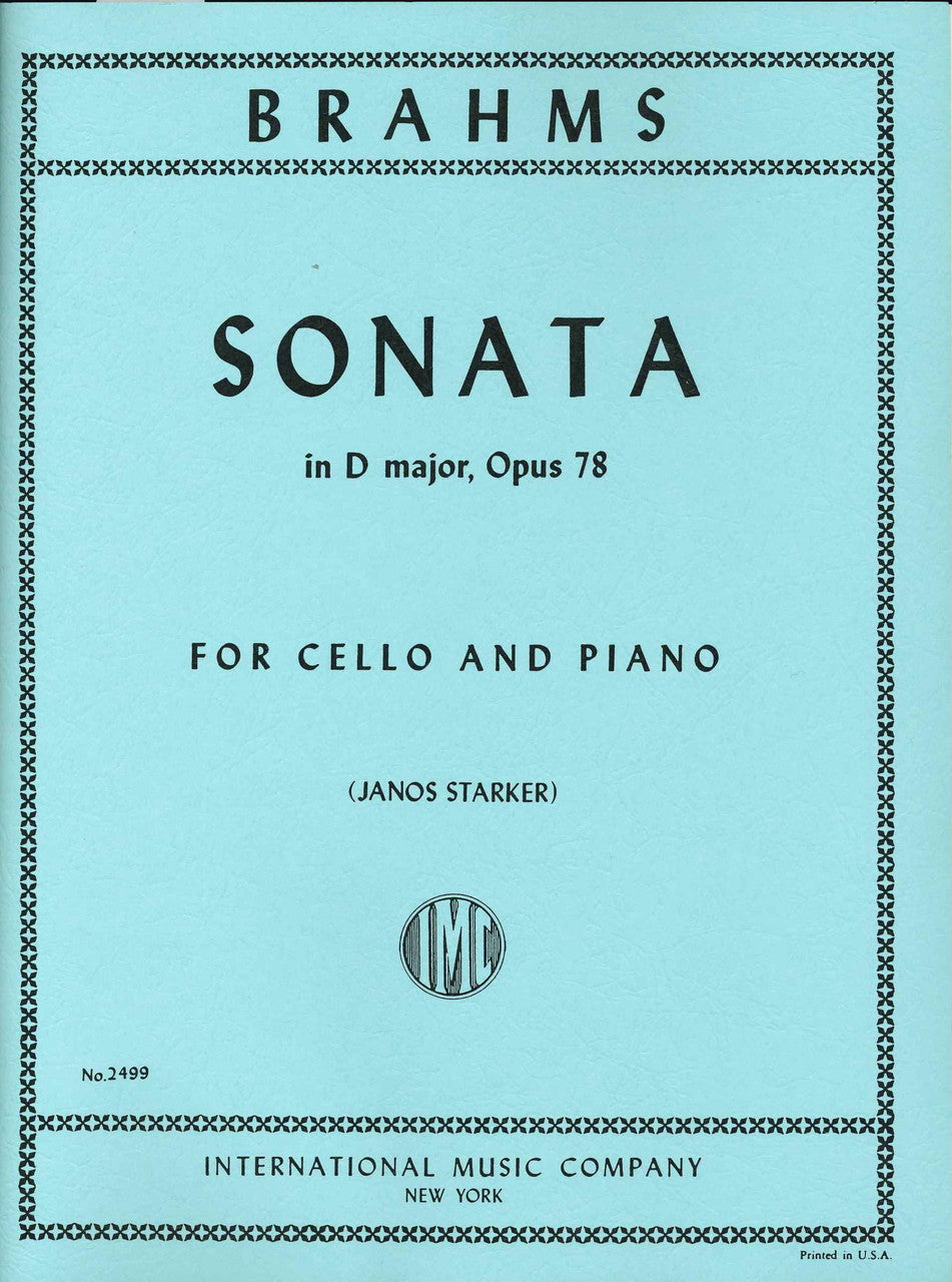 Brahms, Sonata op. 78 (Brahms/Starker) (IMC)