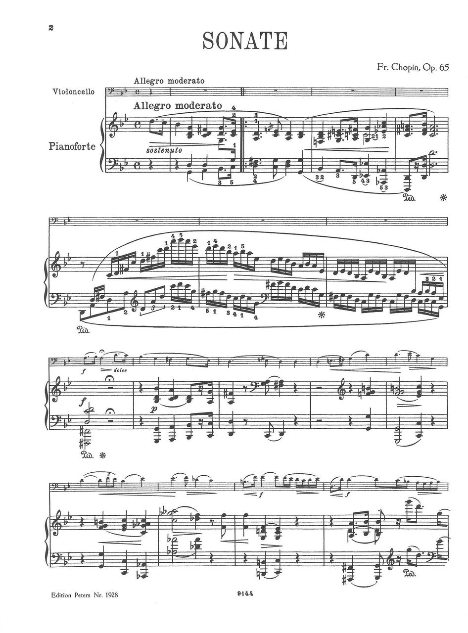 Chopin, Sonate; Polonaise Brillante (Peters)
