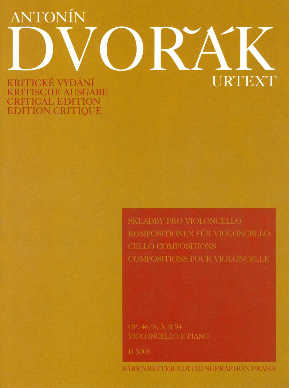 Dvorak, Compositions for Cello (Supraphon)