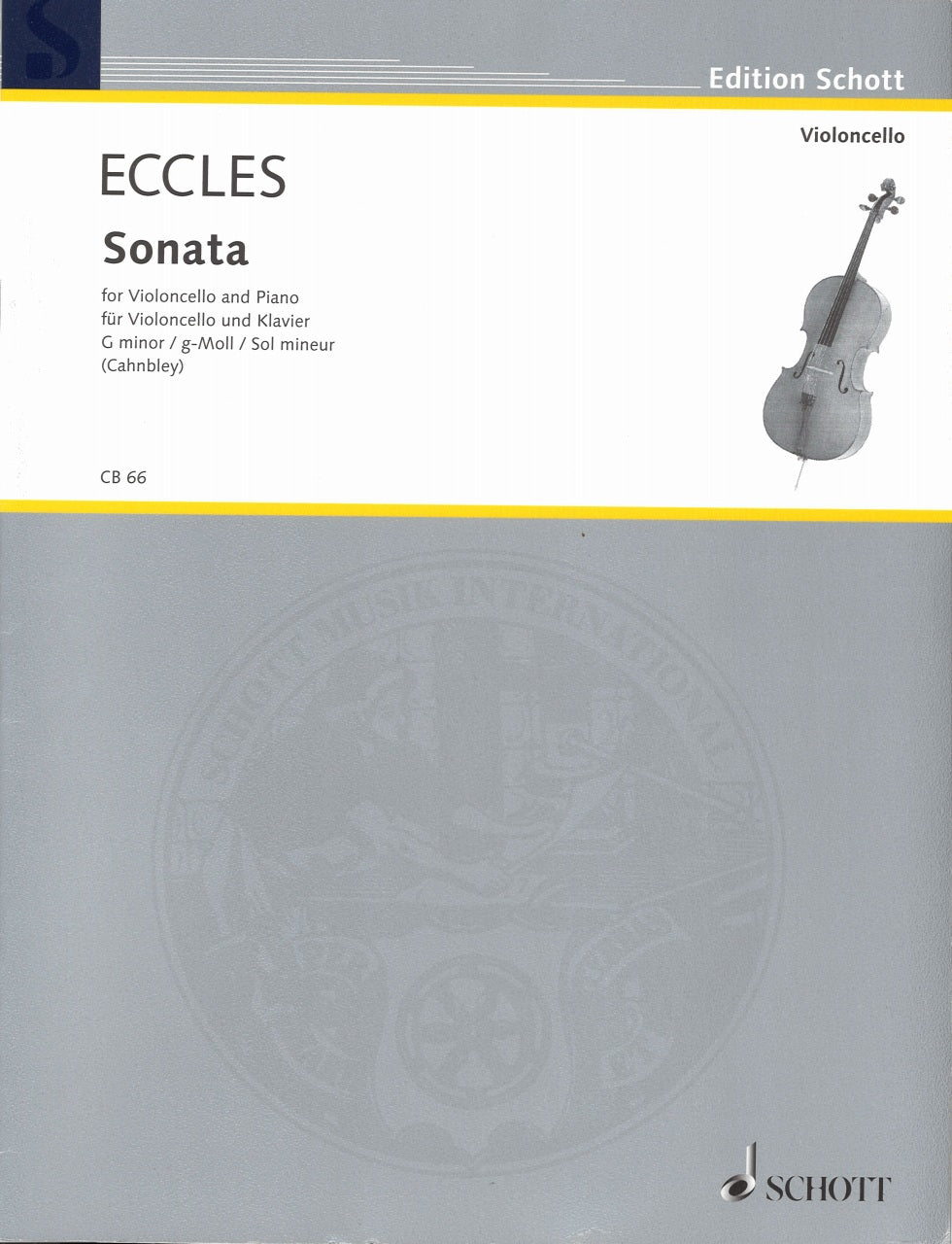 Eccles, Sonata in g (Cahnbley) (Schott)