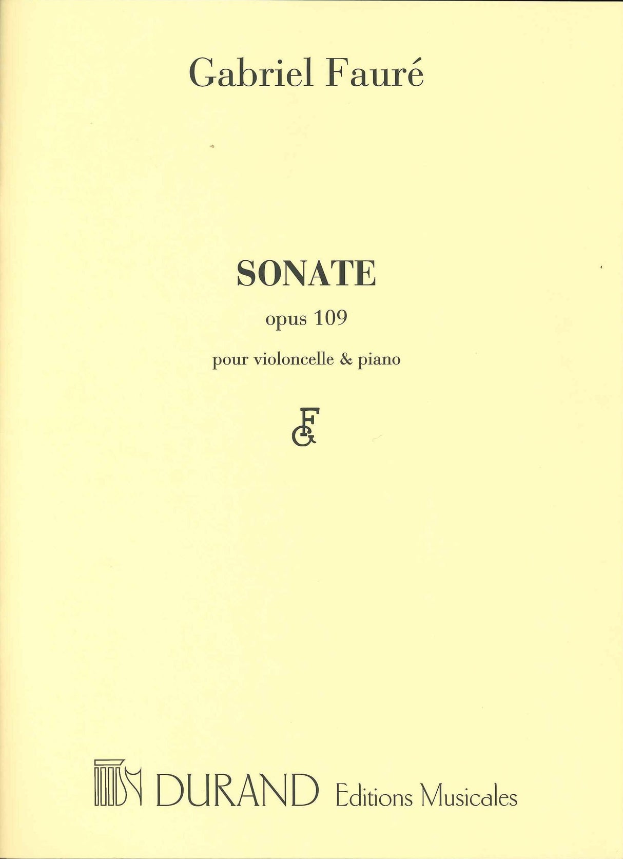 Faure, Sonata No. 1, op. 109 (Vc,Pf) (Durand)