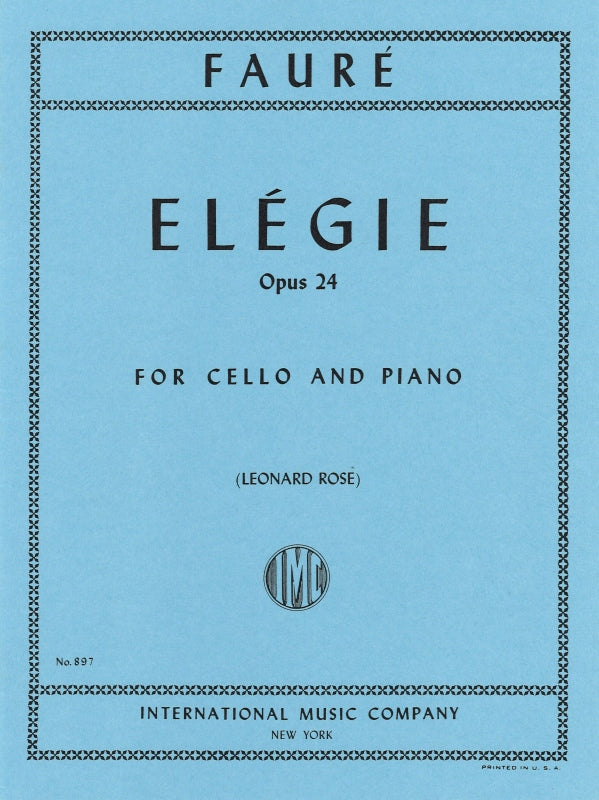 Faure, Elegy op. 24 (Rose) (IMC)