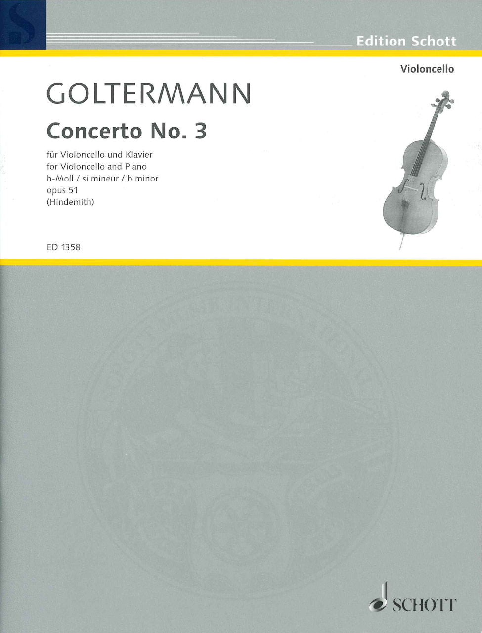 Goltermann, Concerto No. 3 (Hindemith) (Schott)