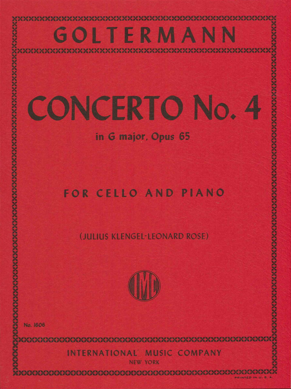 Goltermann, Concerto No. 4 (Klengel/Rose (IMC)