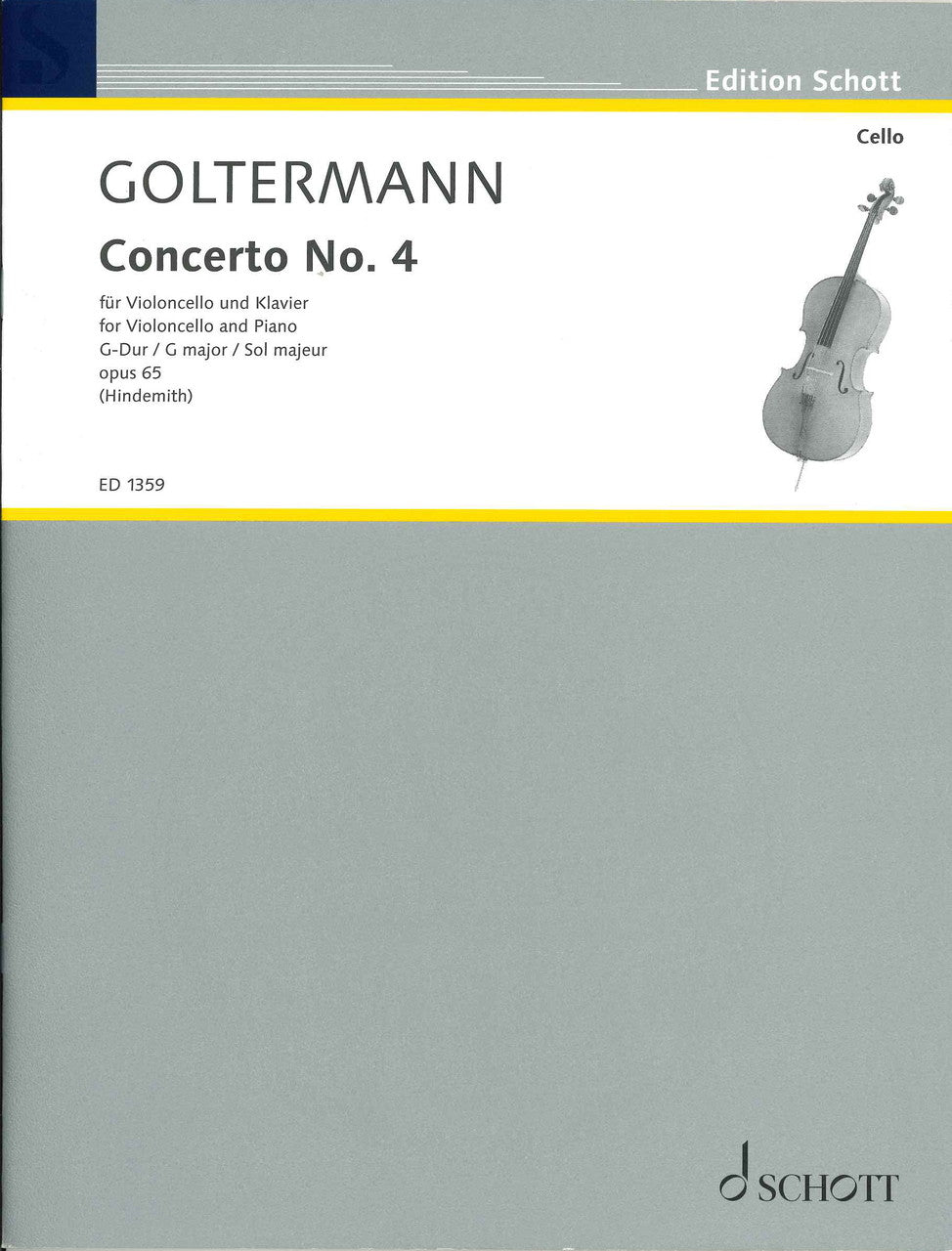 Goltermann, Concerto No. 4 (Hindemith) (Schott)