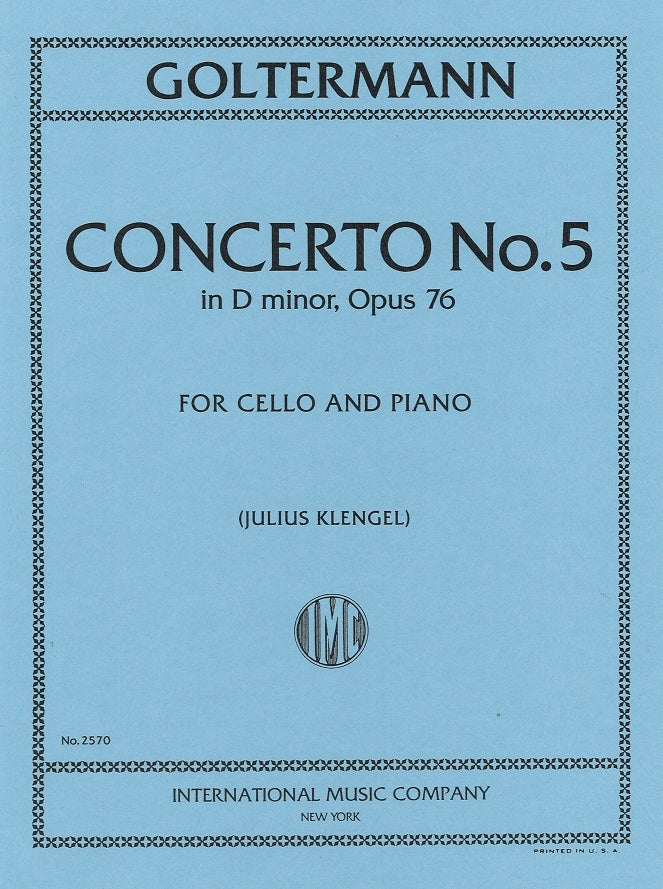 Goltermann, Concerto No. 5 (Klengel) (IMC)