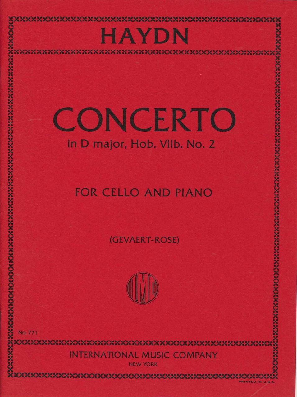 Haydn, Concerto Hob. 7b/2 in D (Rose) (IMC)