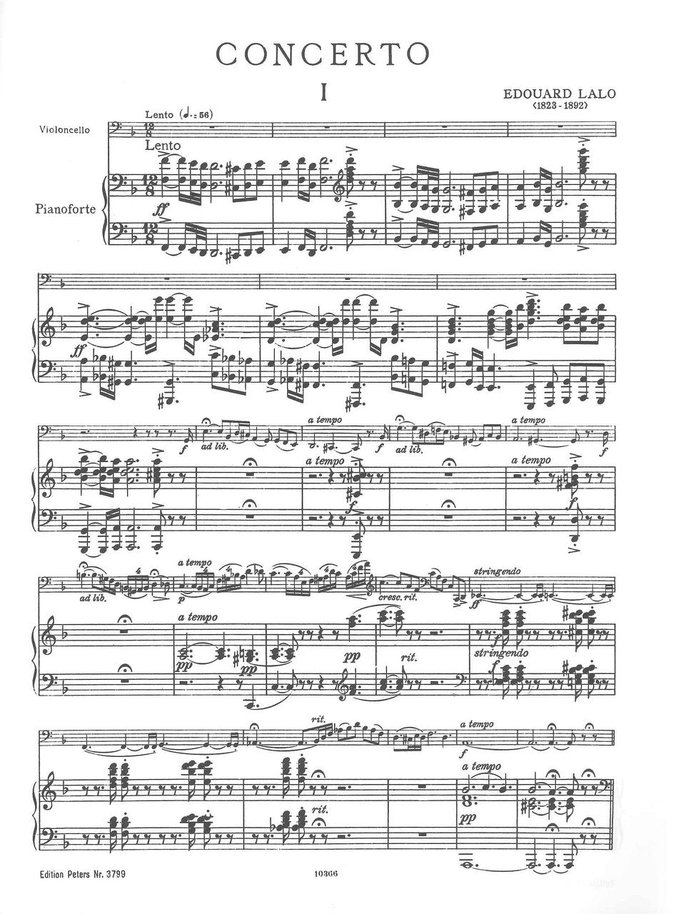 Lalo, Concerto in d (Klengel) (Peters)