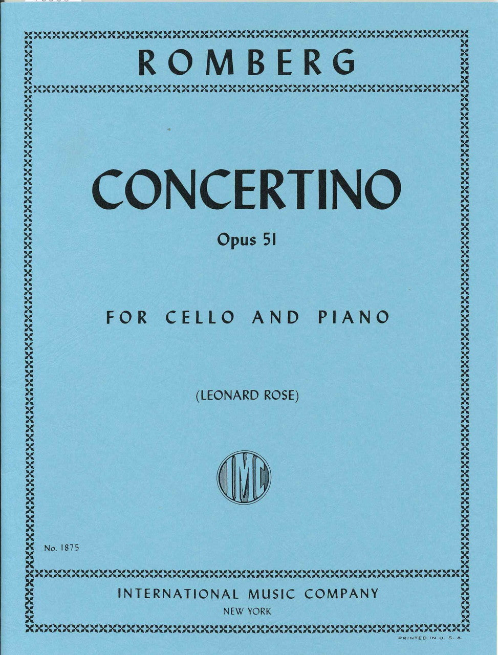 Romberg, Concertino op. 51 in d (Rose) (IMC)