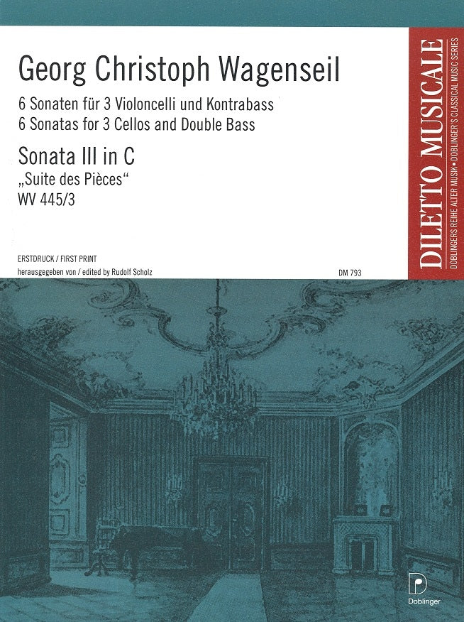 Wagenseil, Sonata No. 3 in C (3Vc,CB) (Doblinger)