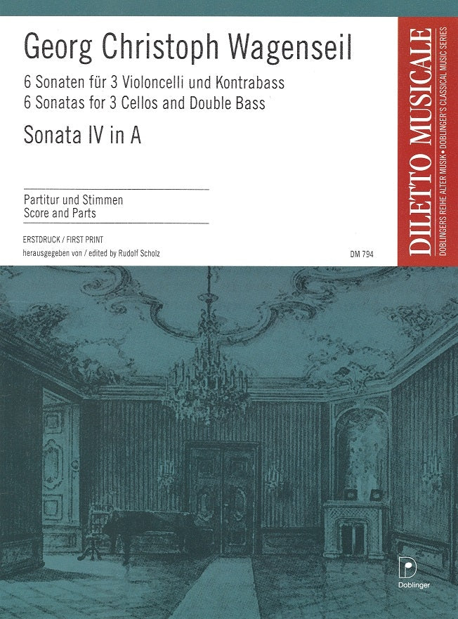 Wagenseil, Sonata No. 4 in A (3Vc,CB) (Doblinger)