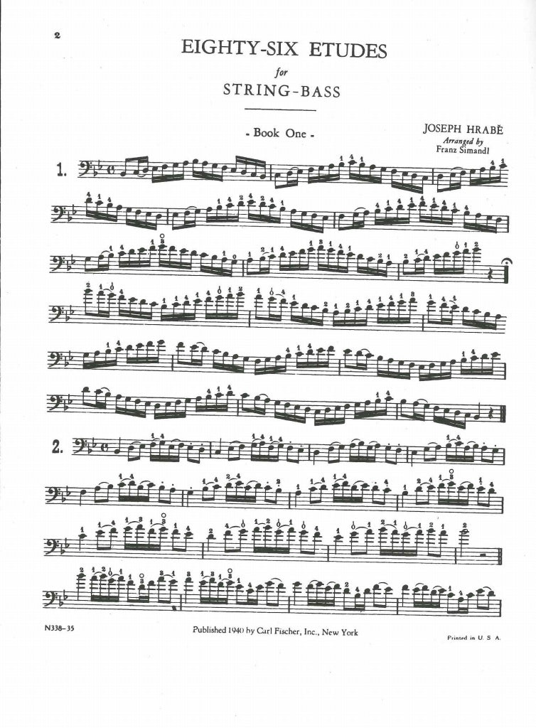 Hrabe, 86 Etudes, 1 (Simandl) (Carl Fischer)
