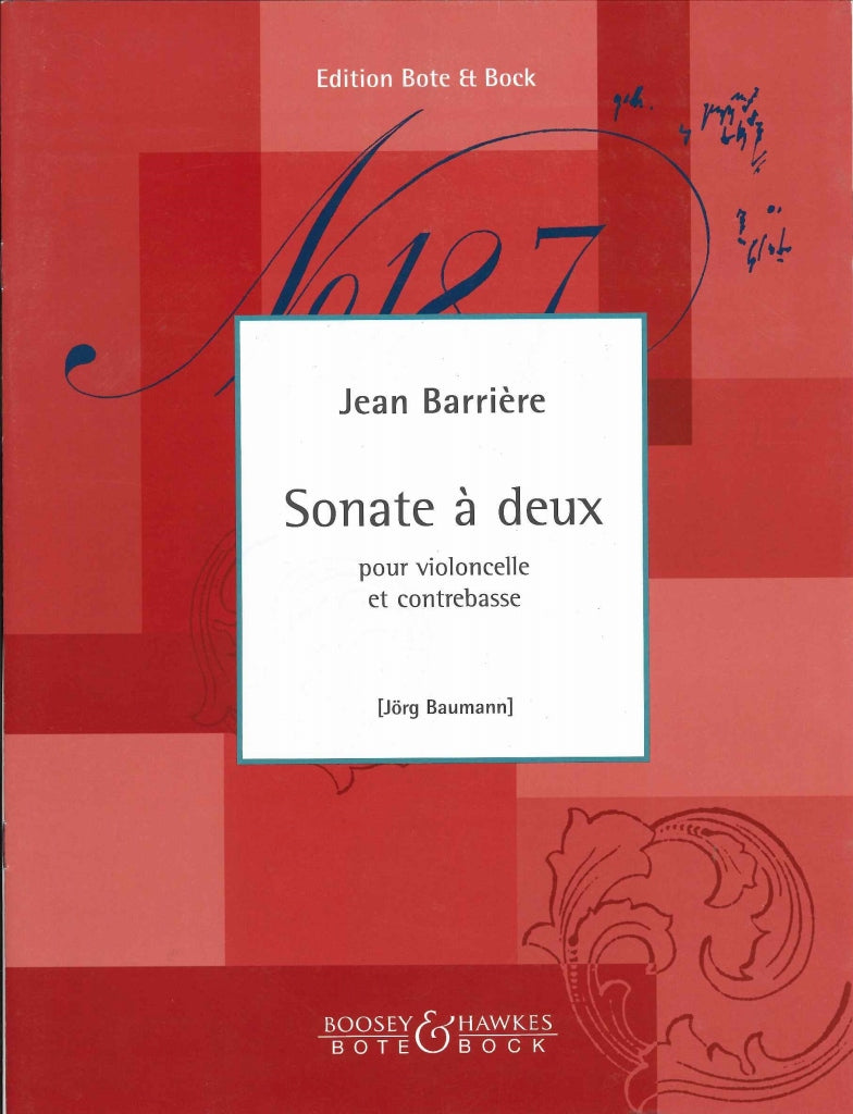 Barriere, Sonata a deux (Vc,CB) (Bote & Bock)