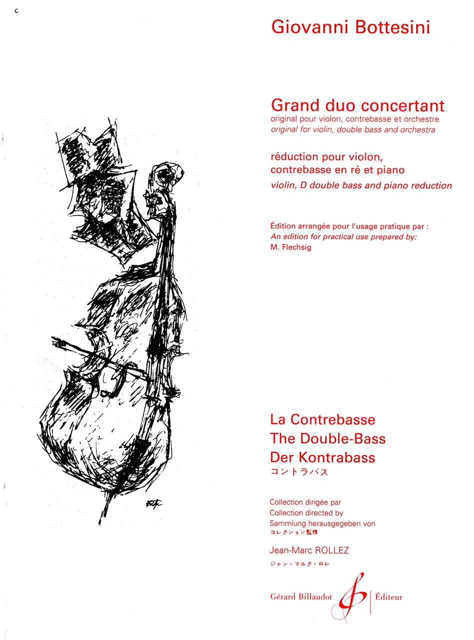 Bottesini, Grand Duo concertant CB,Vn,Pf (Billaudot)