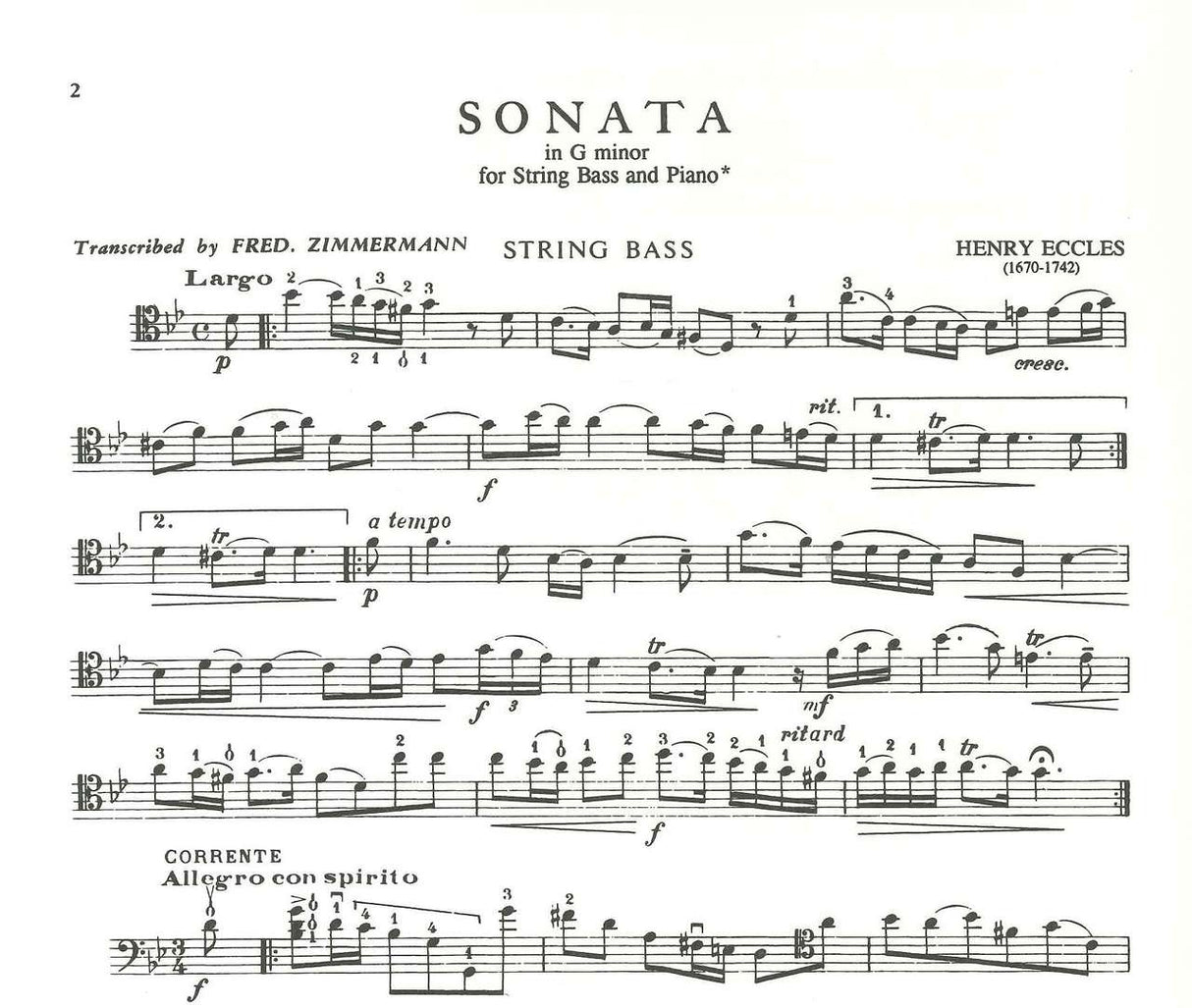 Eccles, Sonata in g minor (IMC)