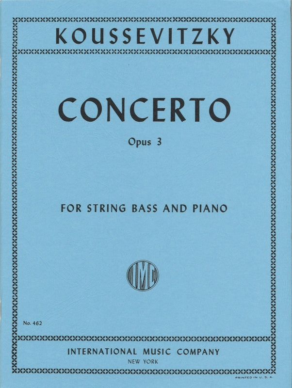 Koussevitzky, Concerto op. 3 in f# (IMC)