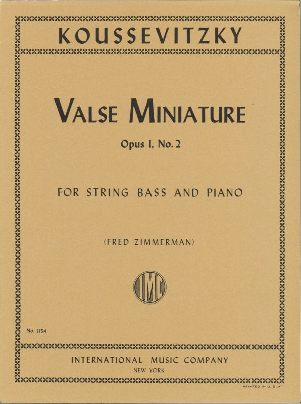 Koussevitzky, Valse Miniature op. 1/2 (IMC)
