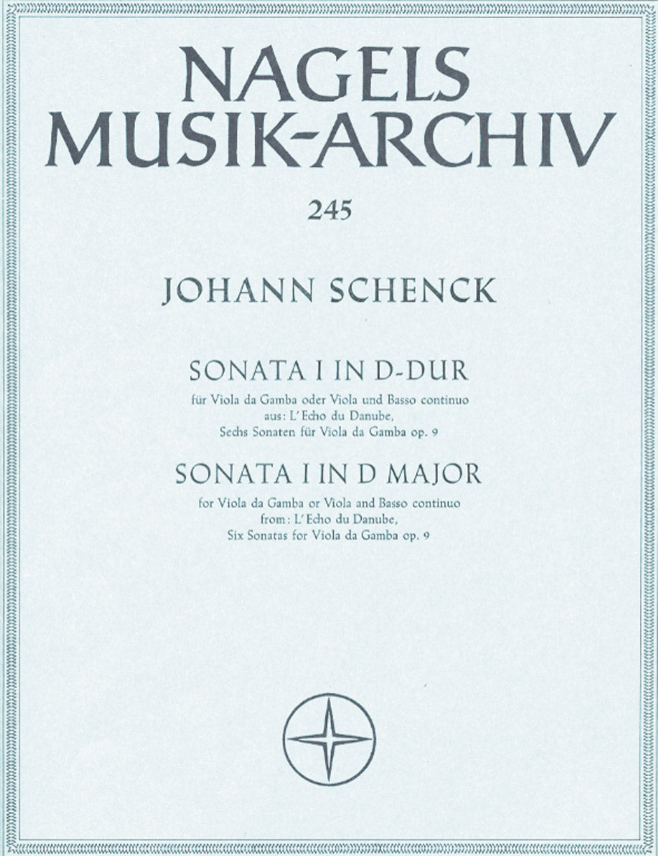 Schenck, Sonate in D 'L'echo du Danube' (Barenreiter)