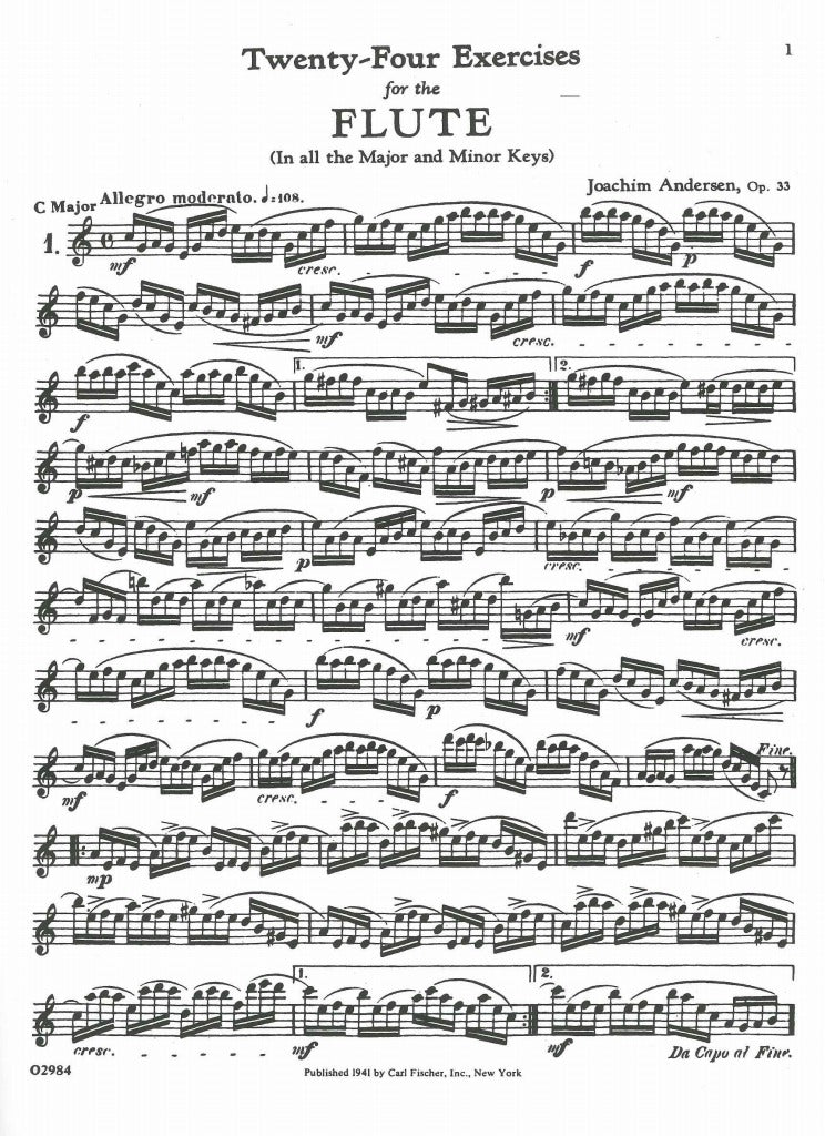 Andersen, op. 33: 24 Etudes in All Keys (Carl Fischer)