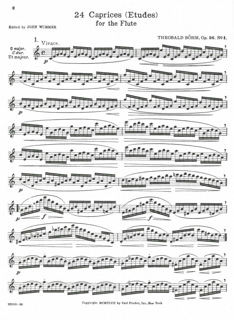 Boehm, op. 26: 24 Caprices (Wummer) (Carl Fischer)