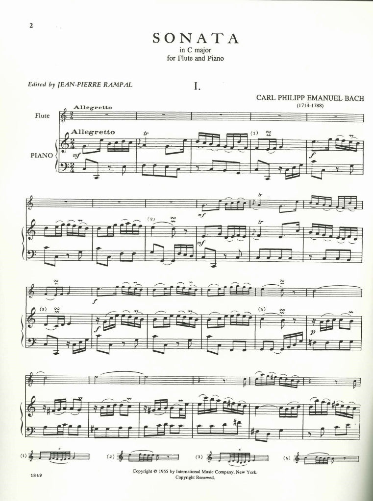 Bach,C.P.E., Sonata in C (Rampal) (IMC)