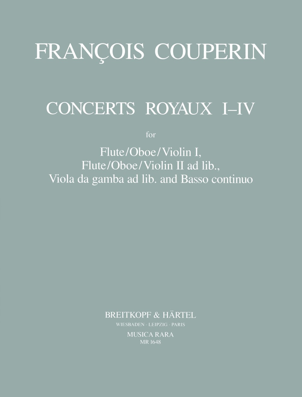 Couperi, Concerts royaux 1-4 (Musica Rara)