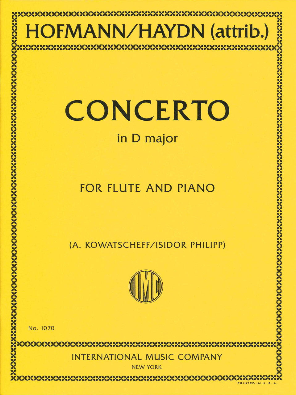 Haydn, Concerto Hob. 7f/D1 (by Hofmann) (IMC)