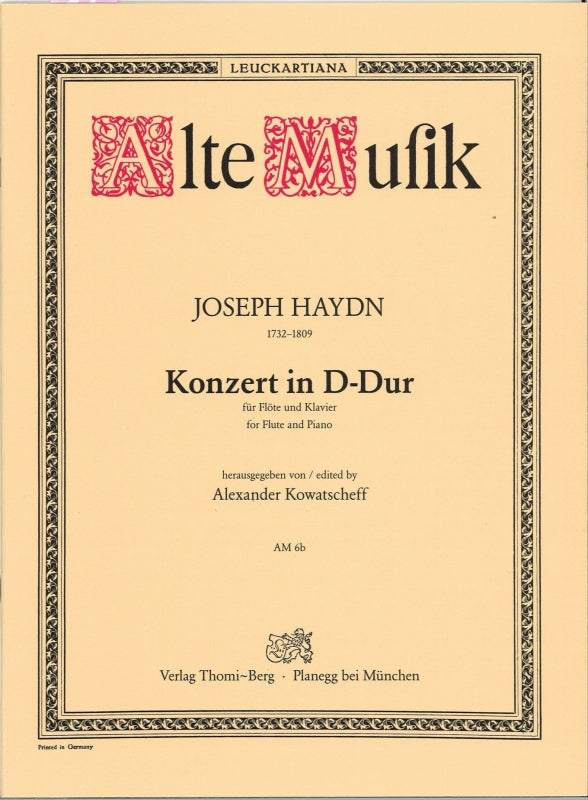 Haydn, Concerto in D (Kowatscheff) (Leuckart)