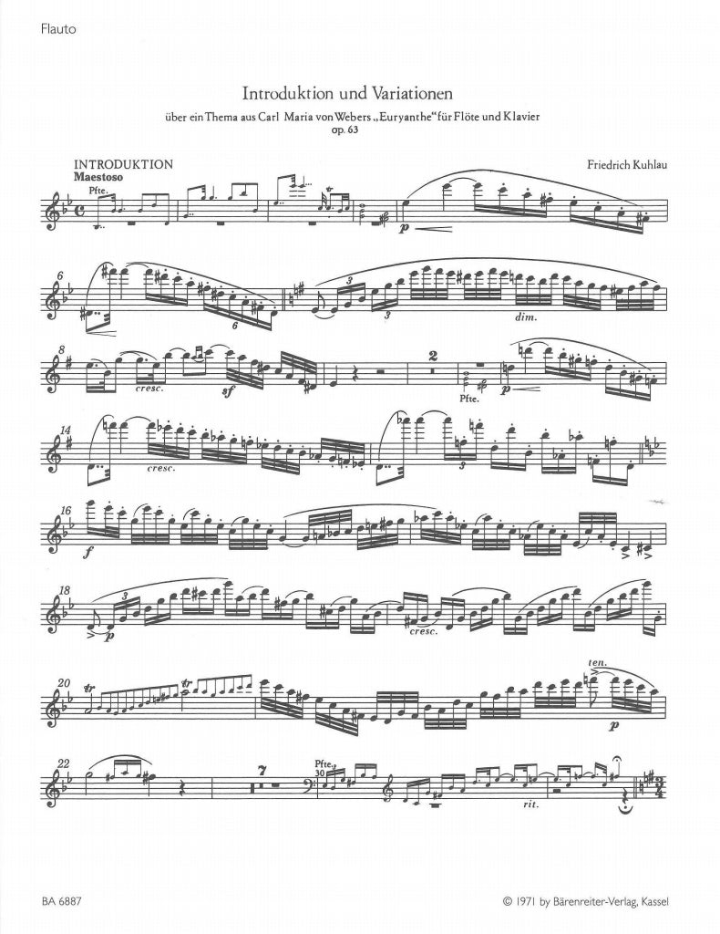 Kuhlau, Introduktion und Var. op. 63 (Barenreiter)