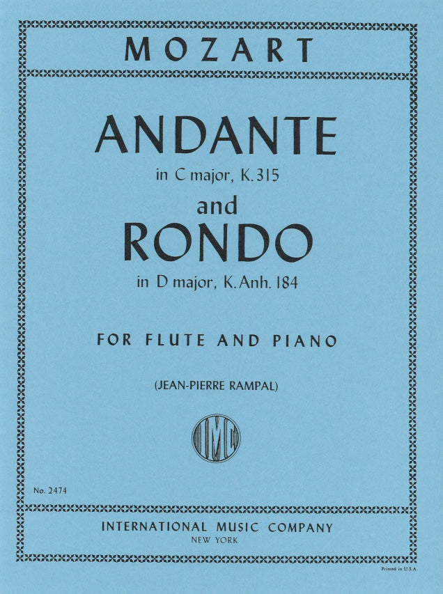 Mozart, Andante KV 315; Rondo KV Anh. 18 (IMC)