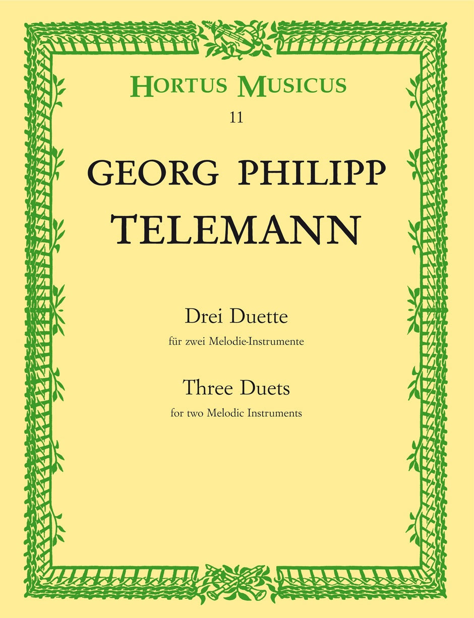 Telemann, 3 Duette (Degen) (Barenreiter)