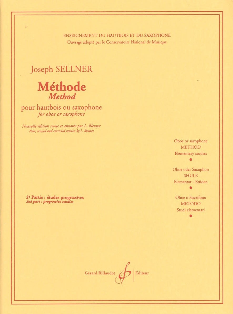 Sellner, Methode 2: Etudes progressives (Billaudot)