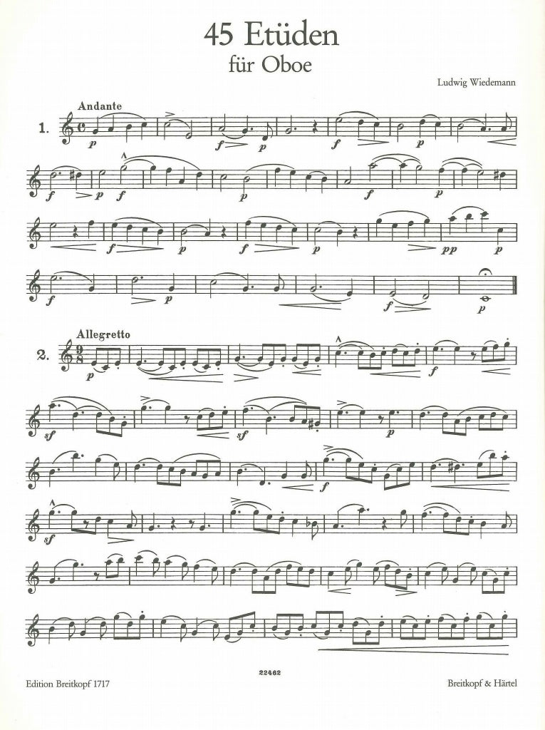 Wiedemann, 45 Etuden (Breitkopf)