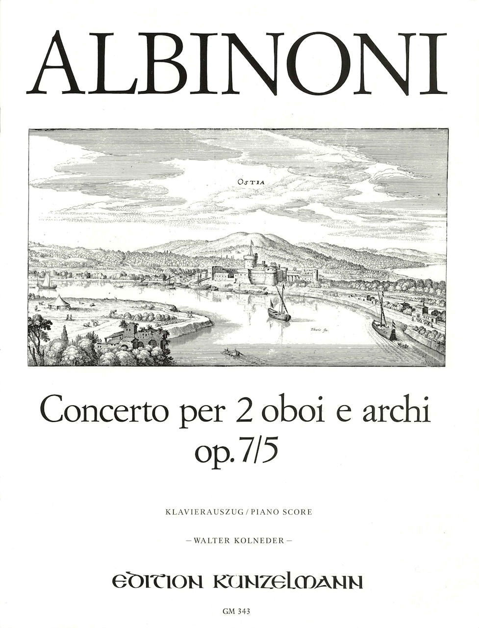 Albinoni, Concerto op. 7/5 in C (2Ob,Pf) (Kunzelmann)
