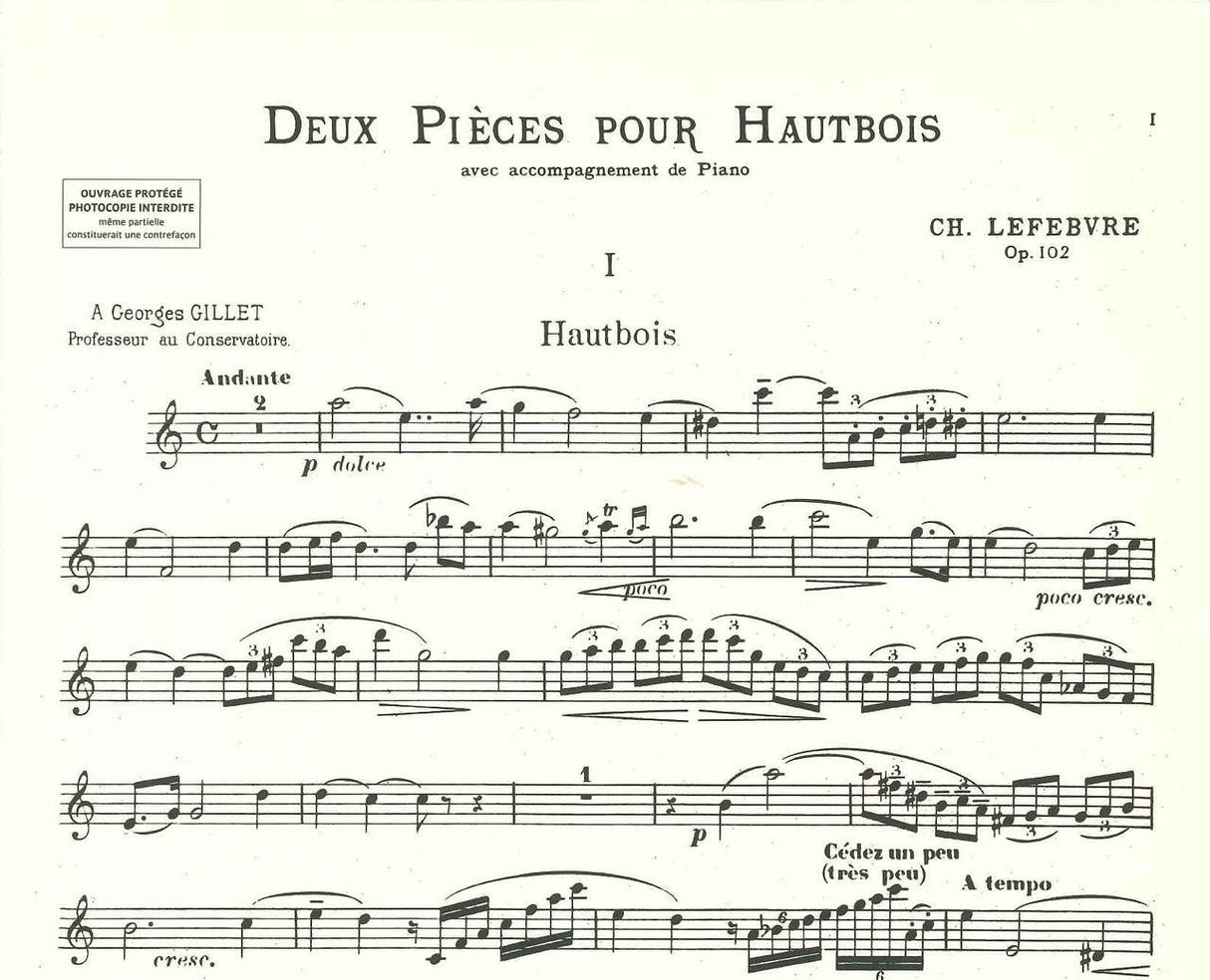 Lefebvre, 2 Pieces op. 102 (Ob,Pf) (Durand)