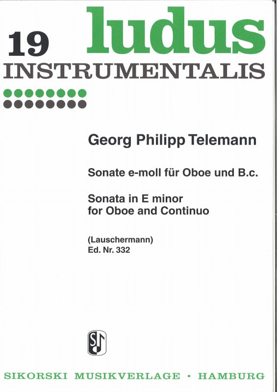 Telemann, Essercizii musici, Sonata in e (Sikorski)
