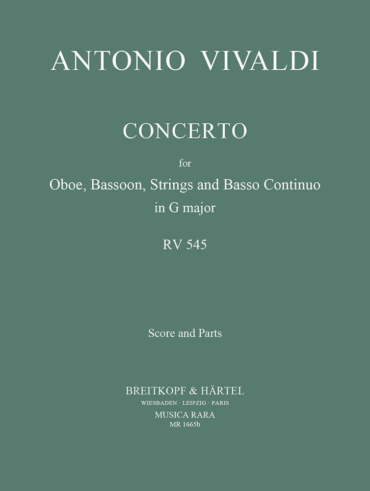 Vivaldi, Concerto in G, F 12/36, RV 545 (Musica Rara)